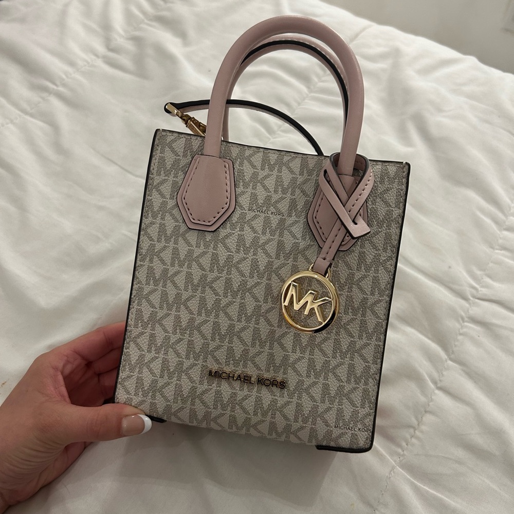 Michael Kors Pink and Cream Mini Bag - Picture 3 of 4